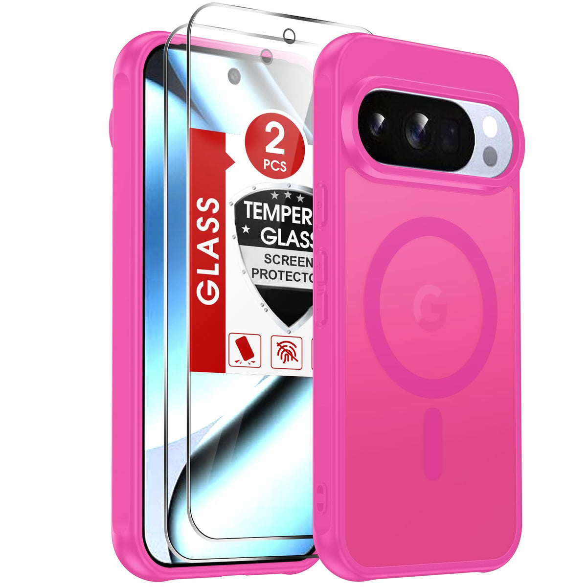 LeYi for Pixel-8A Phone Case: MagSafe Fit & Screen Protector Crystal Clear