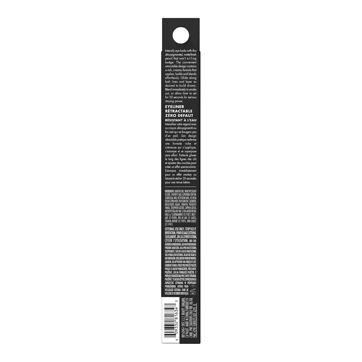 e.l.f. No Budge Retractable Eyeliner, Creamy, Ultra-Pigmented & Waterproof, Creates Bold & Defined Lines, Vegan & Cruelty-Free, Navy