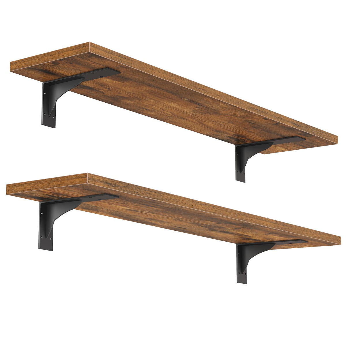HOOBRO Floating Shelves for Wall, 15.7" Wall Mounted Shelves Set of 2