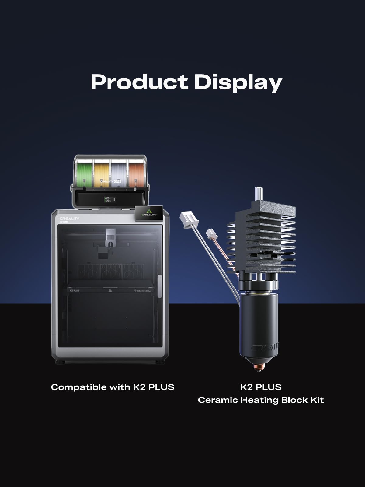 Creality K2 Plus Direct Drive Extruder Kit, 6.25:1 Dual Gear Extruder with Filament Break Sensor, Compact & Lightweight for Smooth Feeding, for K2/K2 Pro/K2 Plus 3D Printers