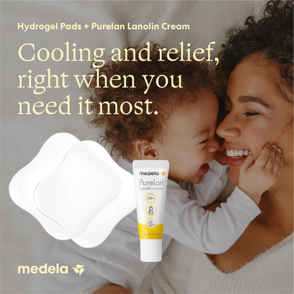 Medela Soothing Hydrogel Pads for Nipples, Reusable 24 Hours, Pack of 4