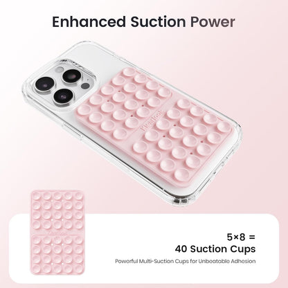 Klearlook Silicone Double Sided Suction Cup Phone Case Mount, Transparent