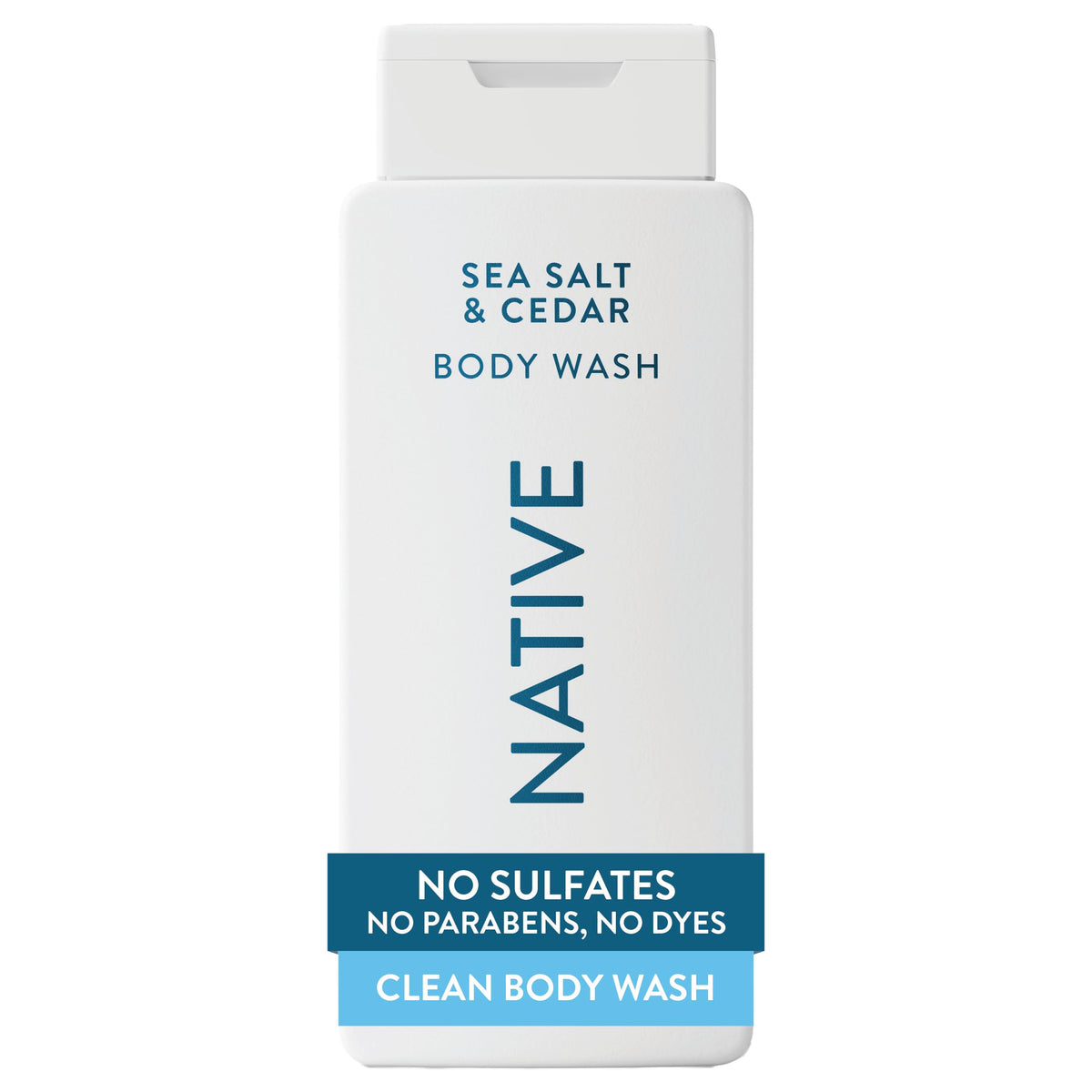 Native Clean Body Wash for Women & Men, Powder & Cotton Scent, 18 fl oz