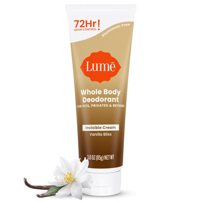 Lume Whole Body Deodorant - Cream Tube - 3 oz, 2 pk (Soft Powder)