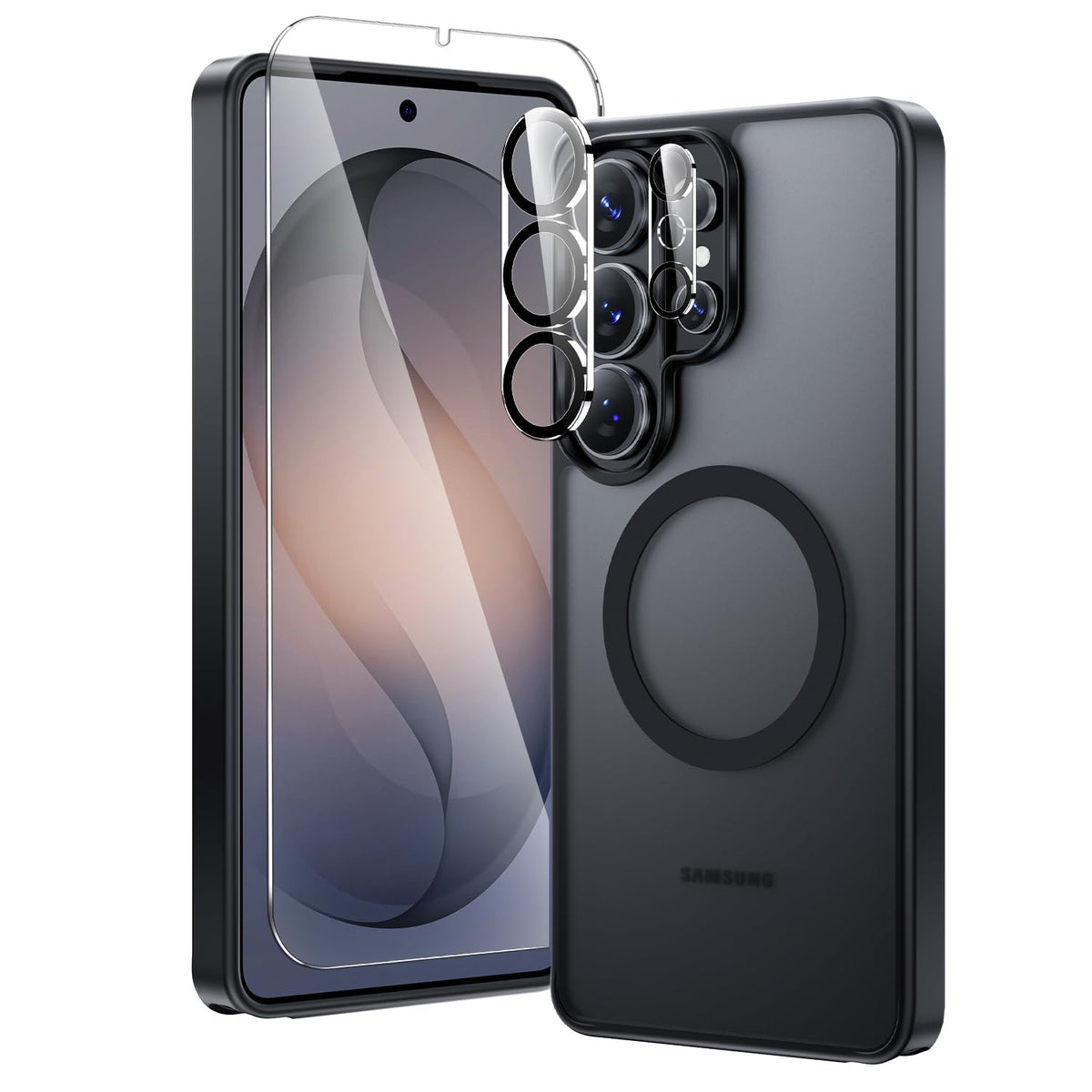 toushion 3 in 1 for iPhone 15 Plus Case Transparent