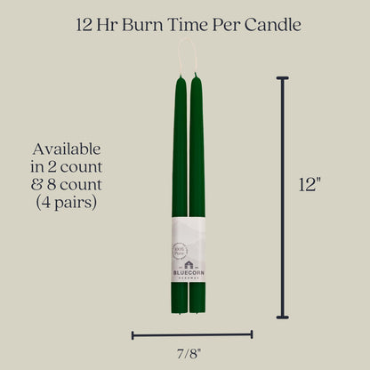 Taper Candles, 12 Inch Terracotta, 2 Count