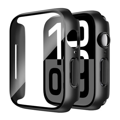 Smiling 2 Pack Case Compatible with Apple Watch Series 9 (2023)/Series 8 /Series 7 45mm with Tempered Glass Screen Protector, Hard PC Case Overall Protective Cover- Starlight