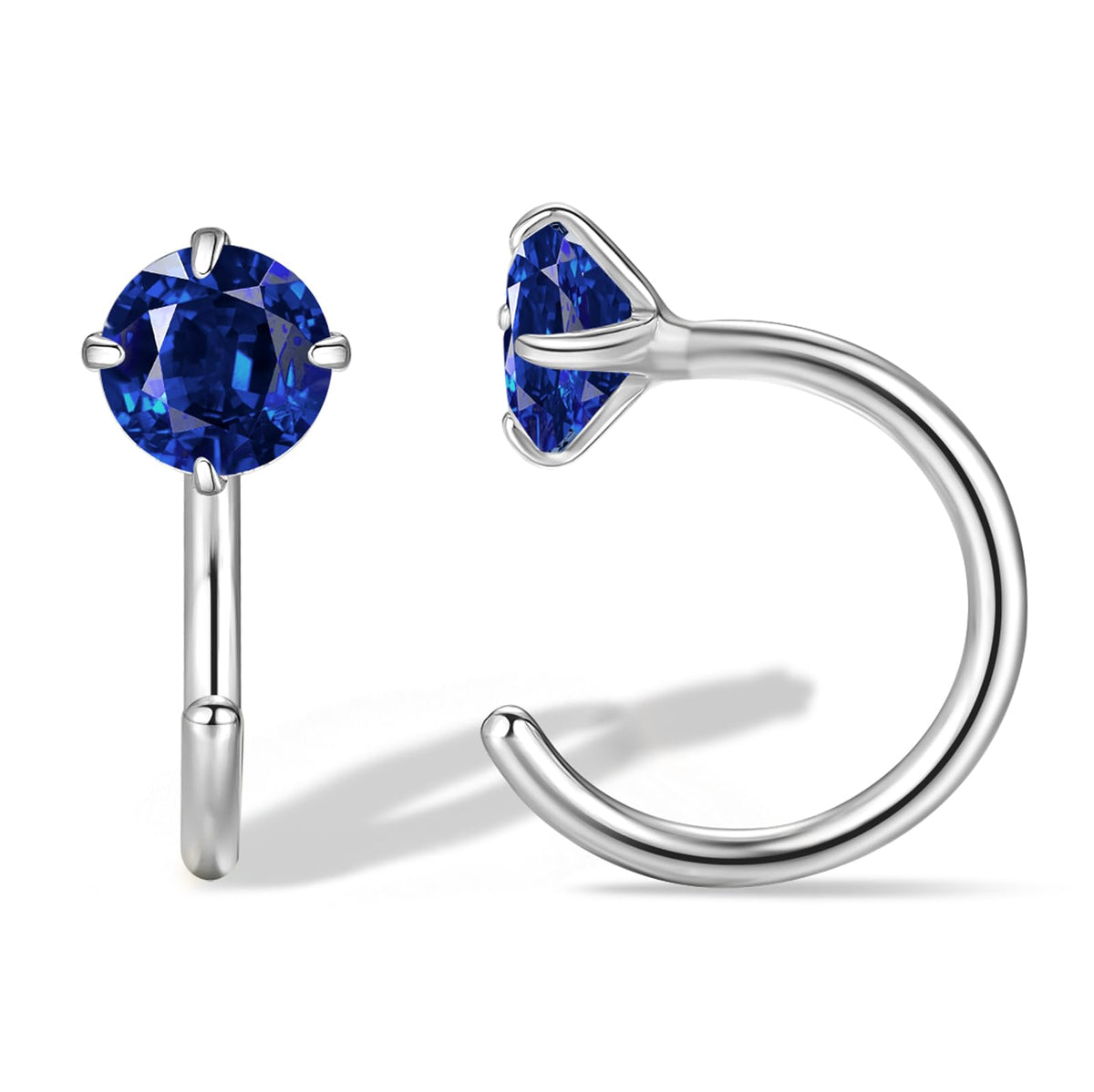 925 Sterling Silver Small Huggie Half Hoop Earrings for Women