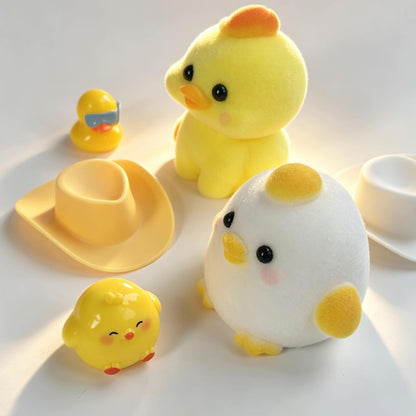 2-Pack Handmade Duck Chick Squishy Toys, Cute Stress Relief Squeeze Toys