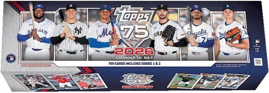 2026 Topps Baseball Sealed Hobby Factory 700 Card Set Includes All Series 1 + 2 Cards Shohei Ohtani, Aaron Judge Bobby Witt Jr & More!