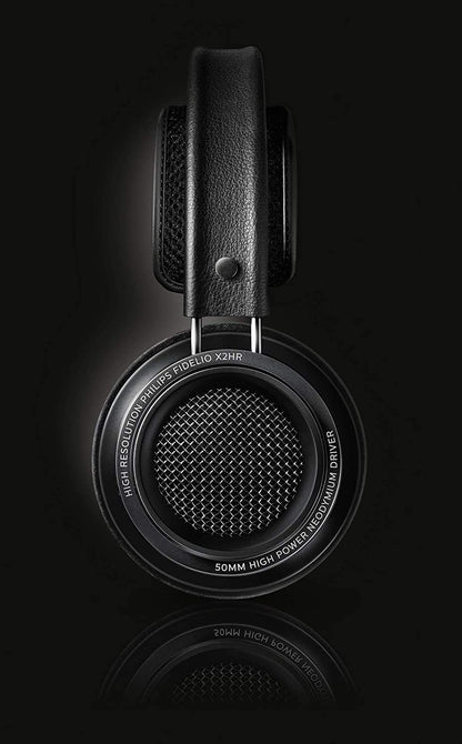 PHILIPS Fidelio X2HR Over The Ear Open Back Wired Headphone 50mm Drivers- Black Professional Studio Monitor Headphones with Detachable Cable