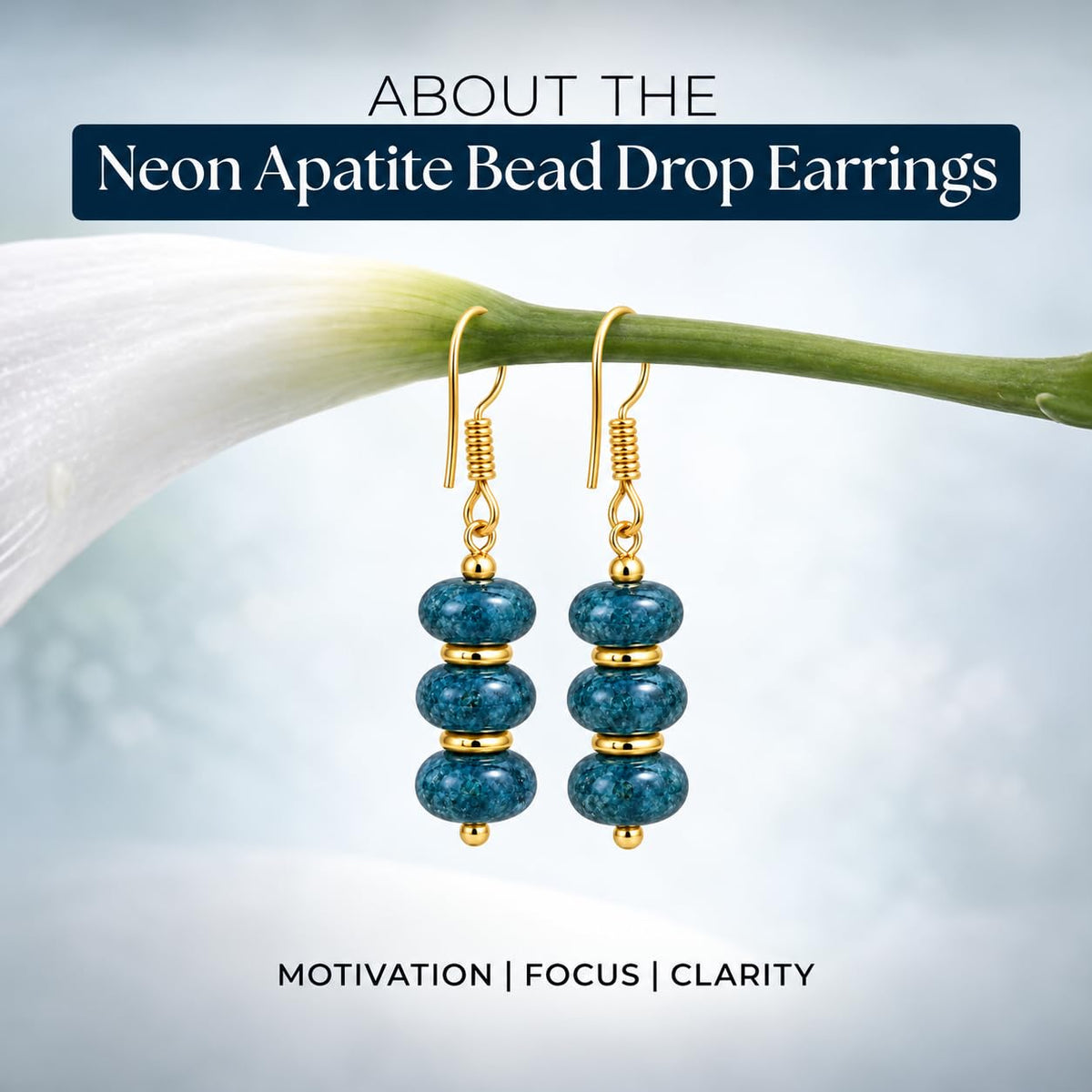 Gempires Beaded Gemstone Dangle Earrings for Women, Boho Gold Birthstone