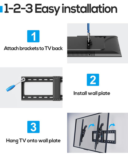 Fixed TV Wall Mount Bracket for 50 55 65 70 75 85 86 Inch TVs