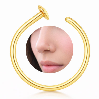 Small Thin Gold Nose Ring Hoop for Women, 20G/22G/24G, 5mm/6mm/7mm/8mm