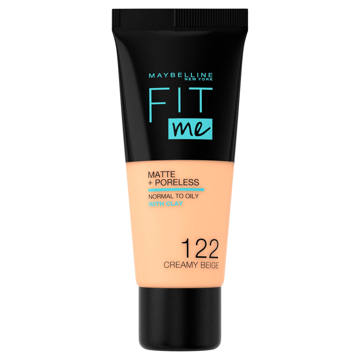Maybelline Fit Me Matte + Poreless Liquid Oil-Free Foundation Makeup, Sun Beige, 1 Count (Packaging May Vary)