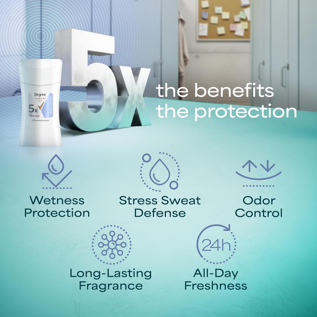 Degree Advanced Protection Antiperspirant Deodorant Vanilla & Jasmine 2.6oz