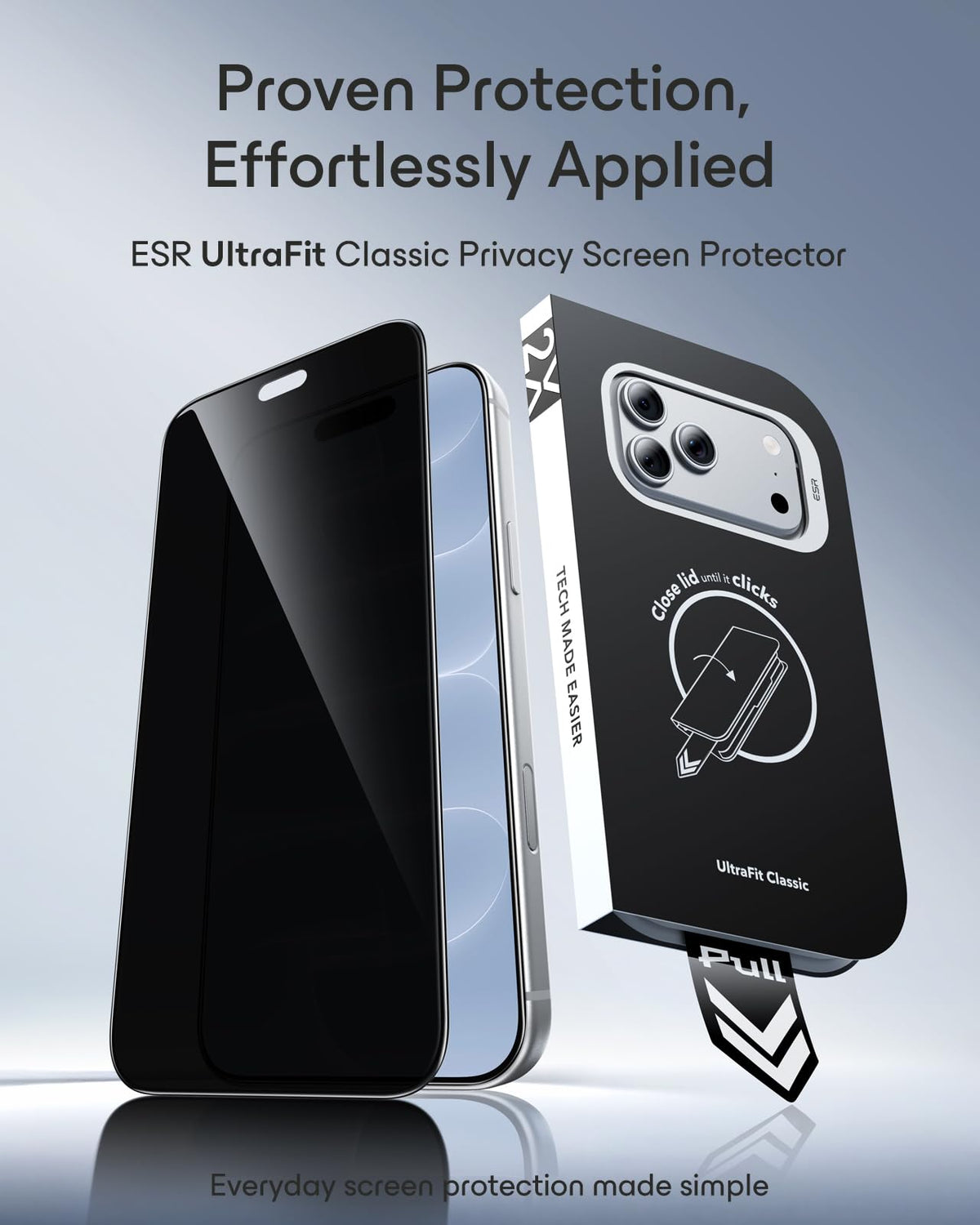 ESR 3 Pack for iPhone 17 Pro Max Privacy Screen Protector, Classic