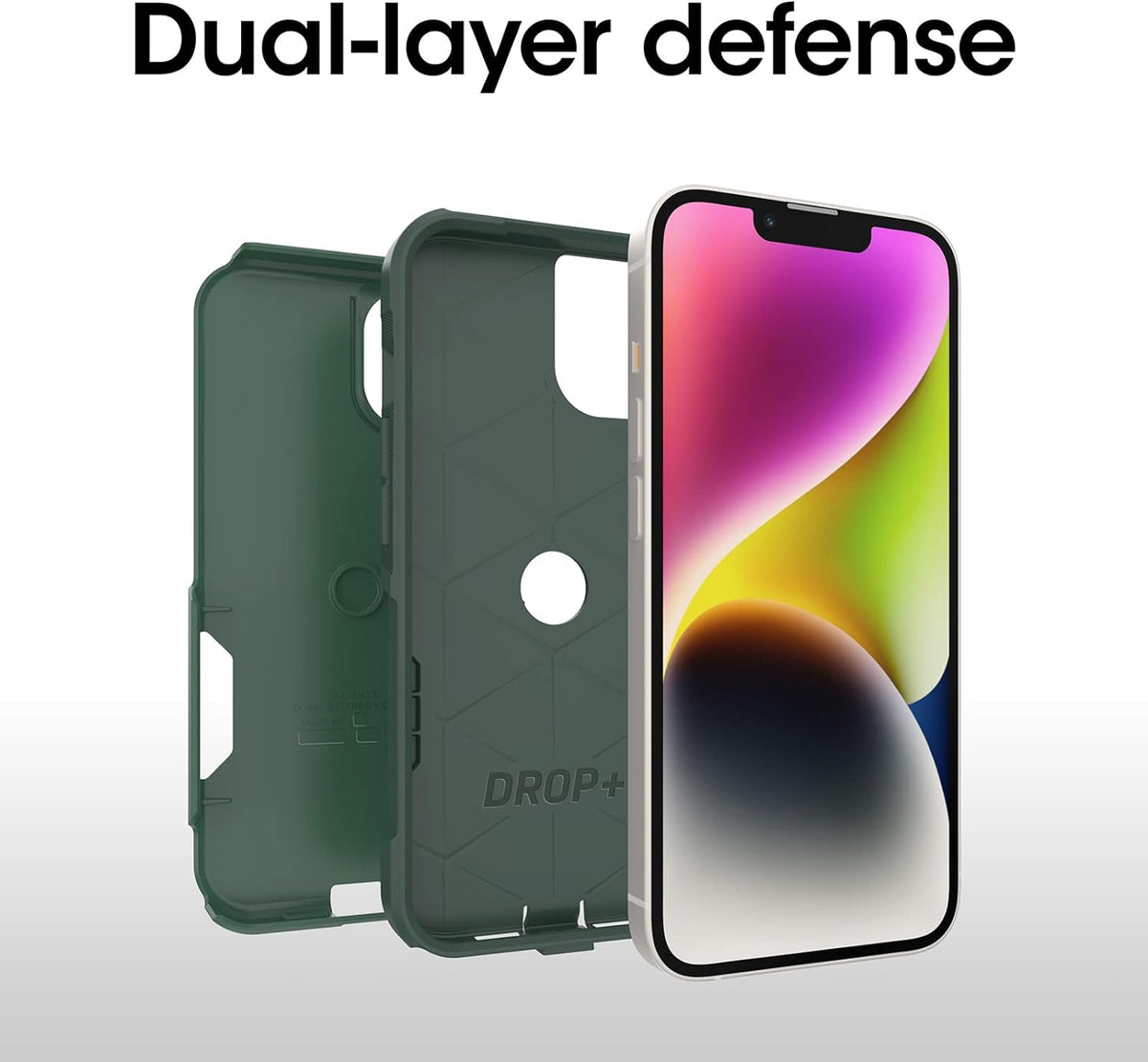 OtterBox iPhone 14 & iPhone 13 Commuter Series Case - BLACK , slim & tough, pocket-friendly, with port protection