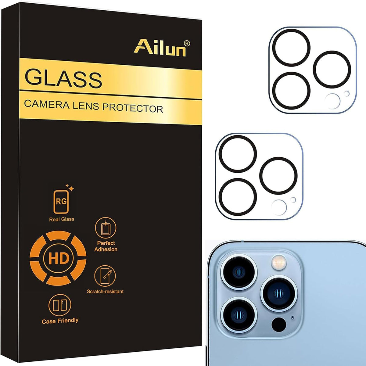 Ailun 3 Pack Camera Lens Protector for iPhone 17 Pro Max, Tempered Glass