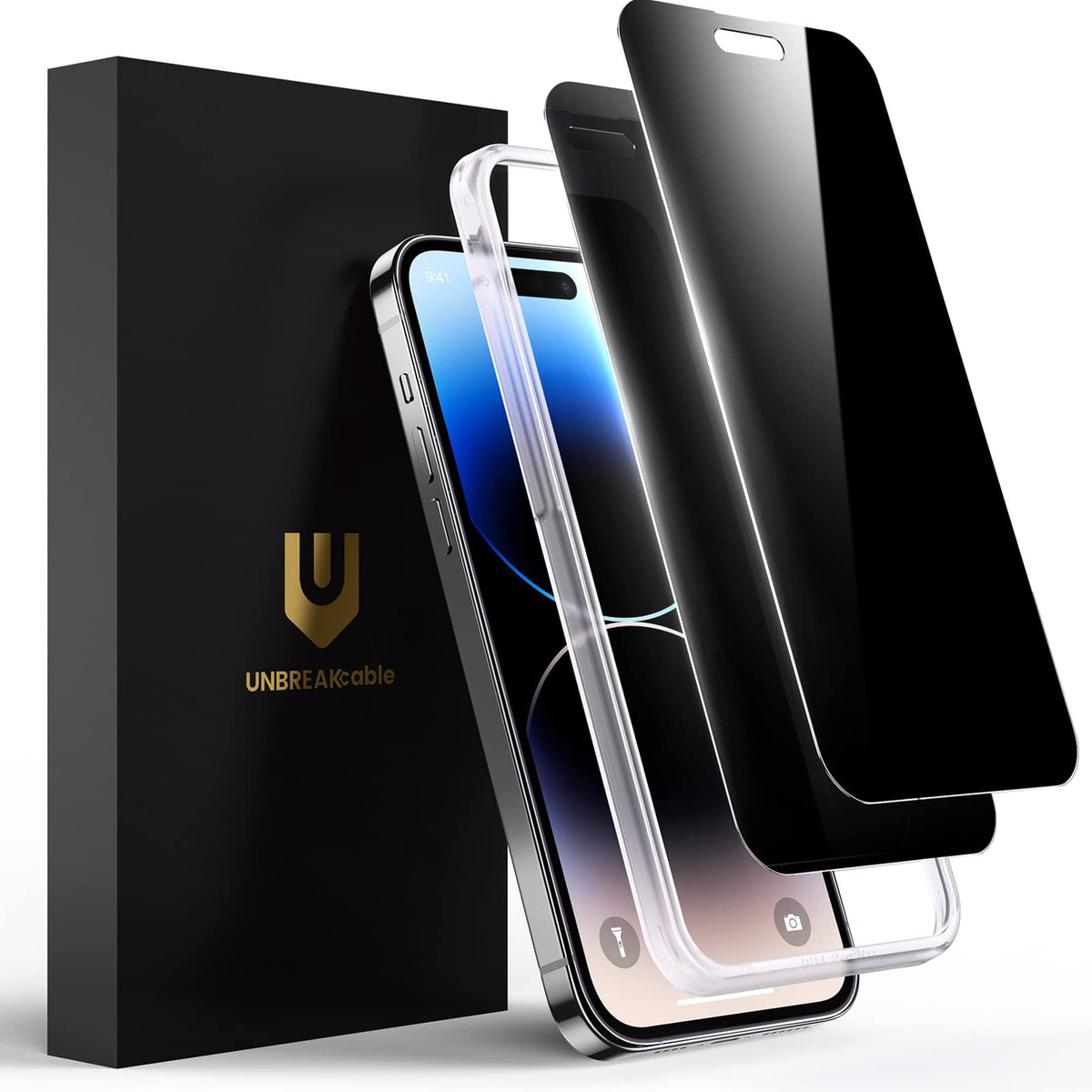 UNBREAKcable Privacy Screen Protector for iPhone 16 Pro, 2-Pack