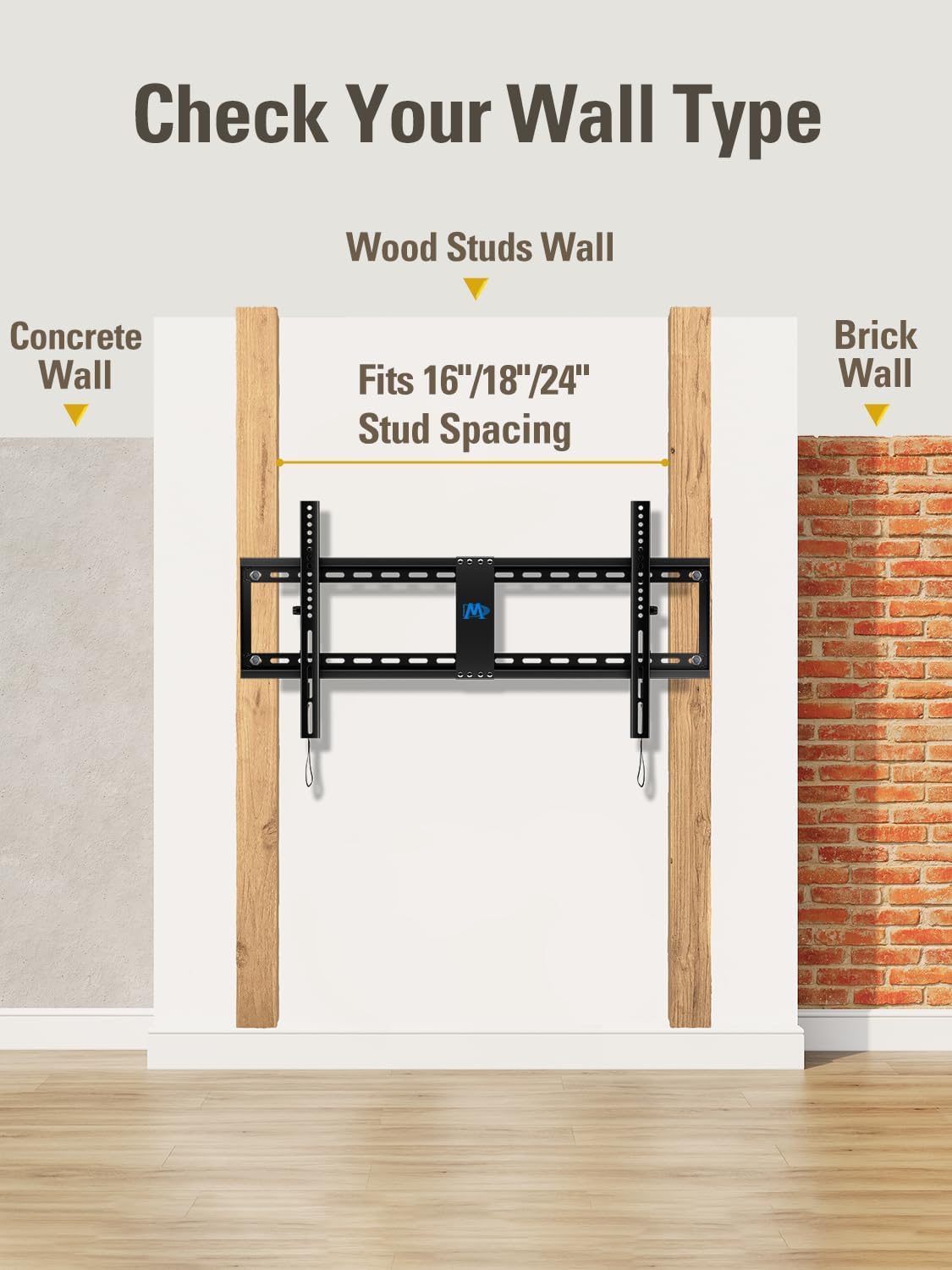 Mounting Dream TV Wall Mount for 42-86 Inch TVs, Tilting TV Mount Bracket