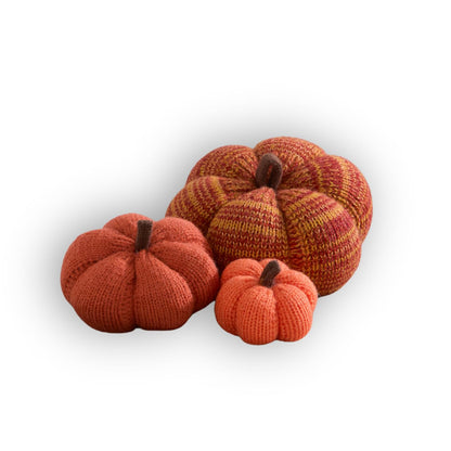 Mini Knit Pumpkins Set of 5, Fall Décor (Autumn Set)