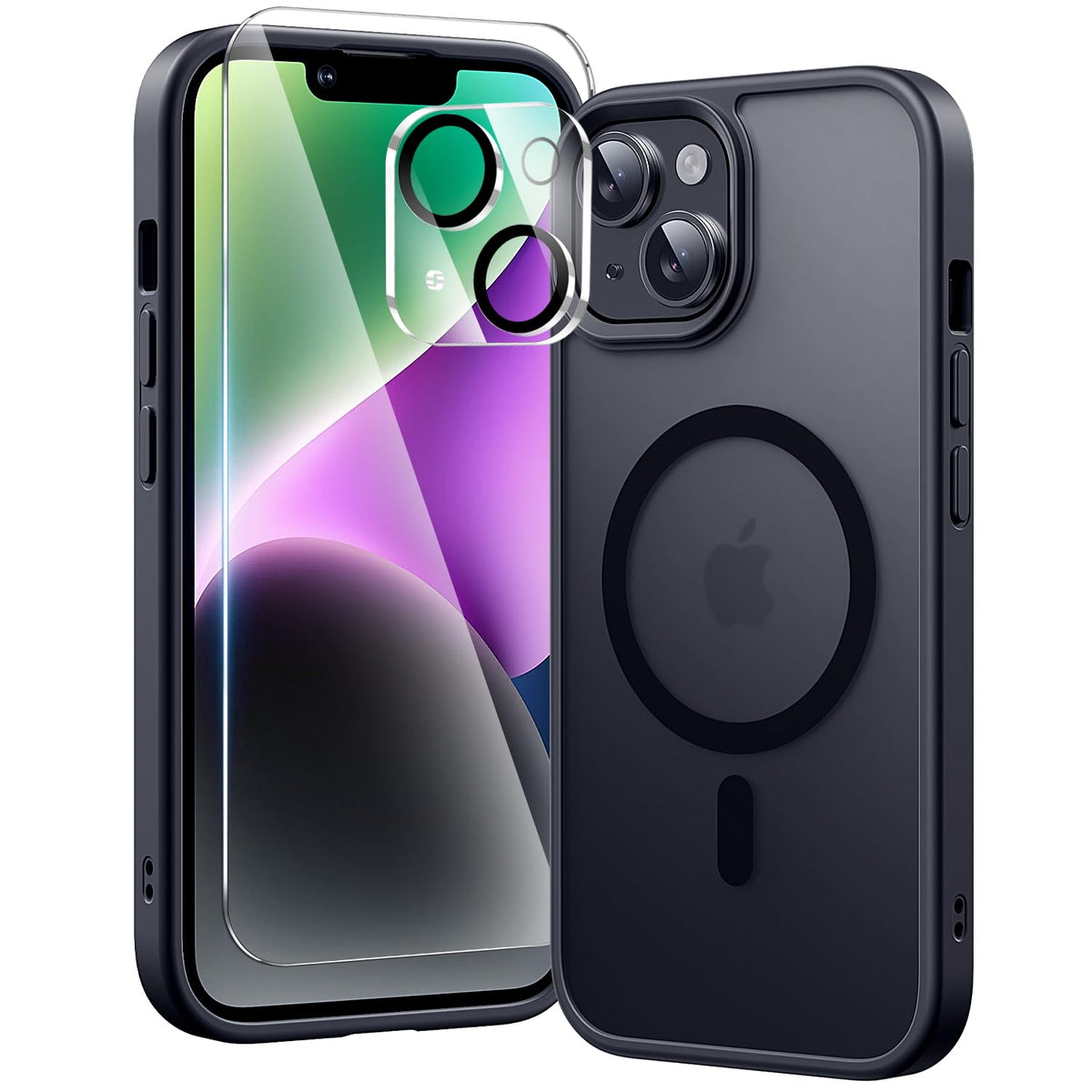 toushion 3 in 1 for iPhone 15 Plus Case Transparent