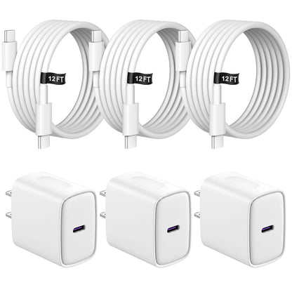 iPhone 18 17 16 15 Charger Fast Charging 3 Pack USB C Charger Block