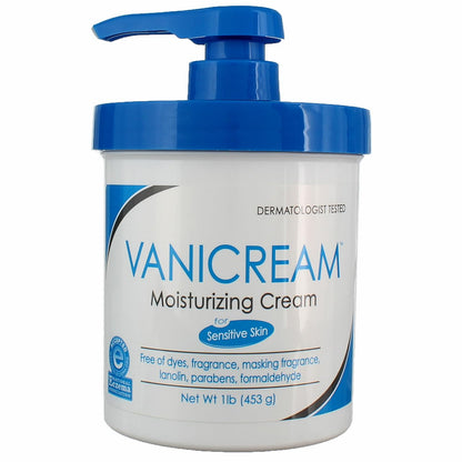 Vanicream Moisturizing Cream, Body & Face Moisturizer, 16 Oz Pump Dispenser