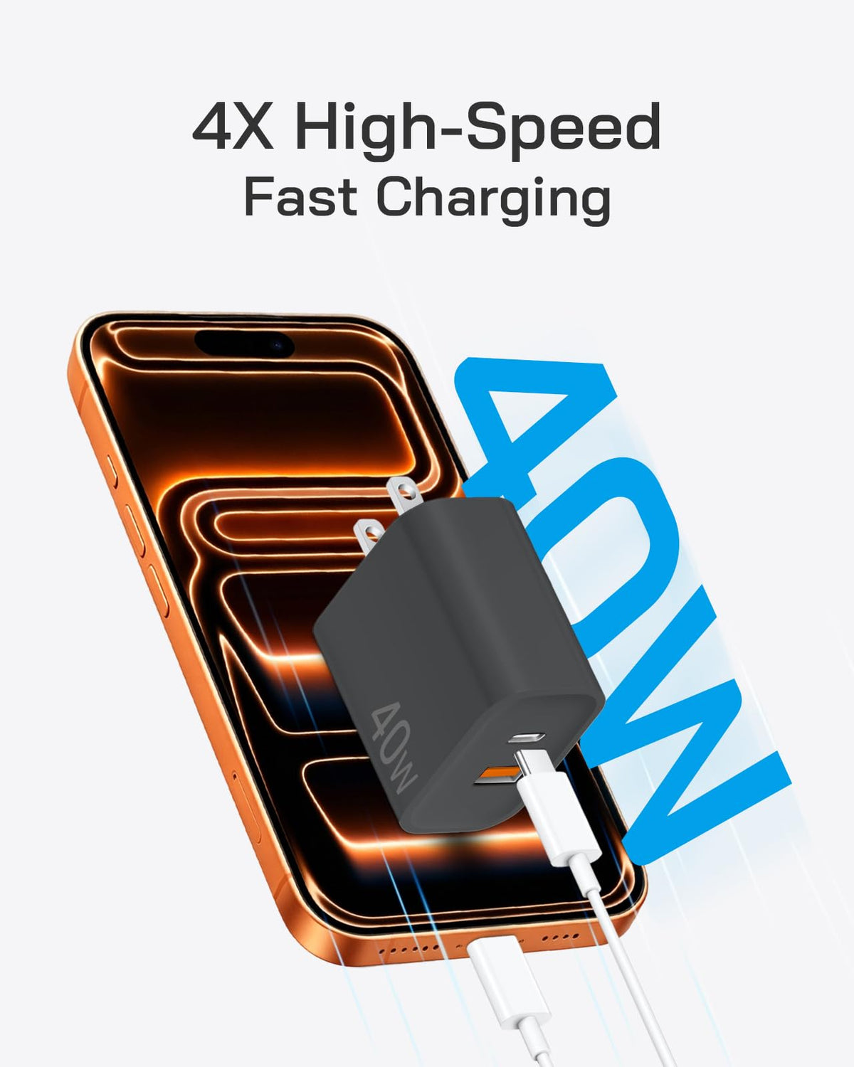 [4 Pack] 20W USB C Charger Block Fast Charging Multiport Adapter