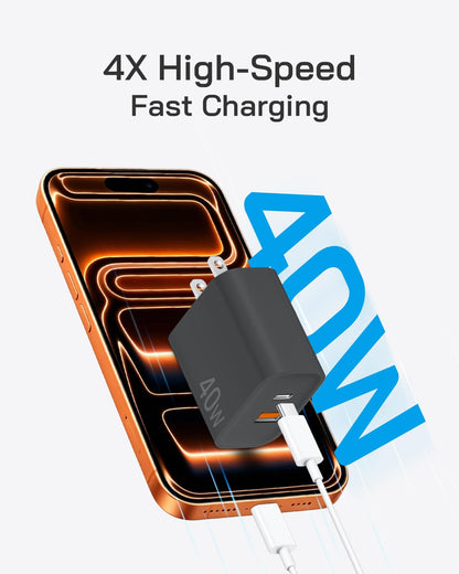 [4 Pack] 20W USB C Charger Block Fast Charging Multiport Adapter