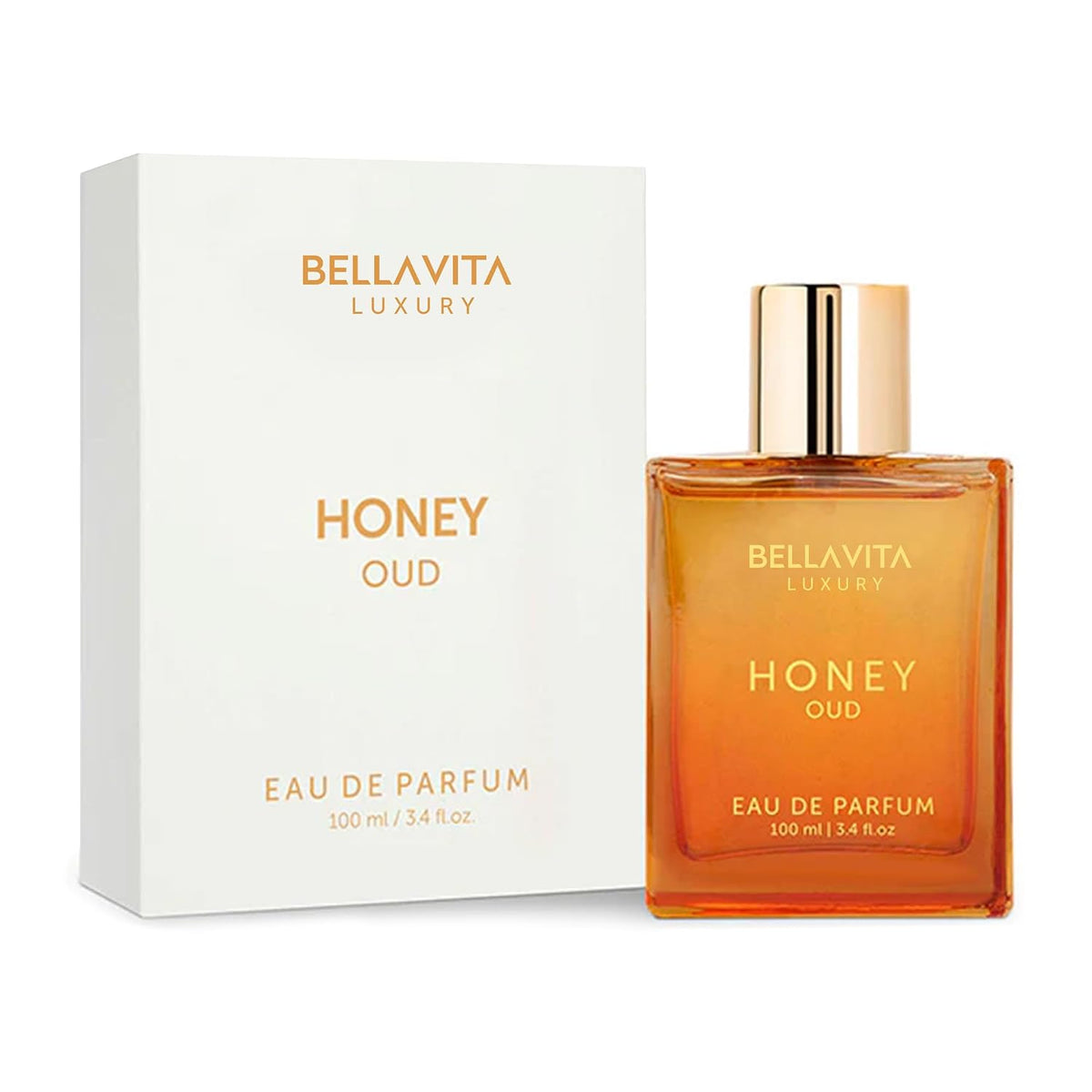 Bellavita Luxury Honey Oud Eau de Parfum Unisex, 3.4 fl oz (100 ml)