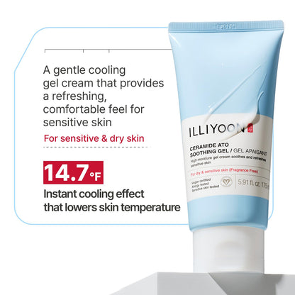 Illiyoon Ceramide Ato Concentrate Cream | Moisturizer for Dry & Sensitive Skin, 100hr Lasting Hydration, For Face & Body, Gentle for Infants, Moisture Barrier Repair, Vegan Certified, 6.76 fl.oz.