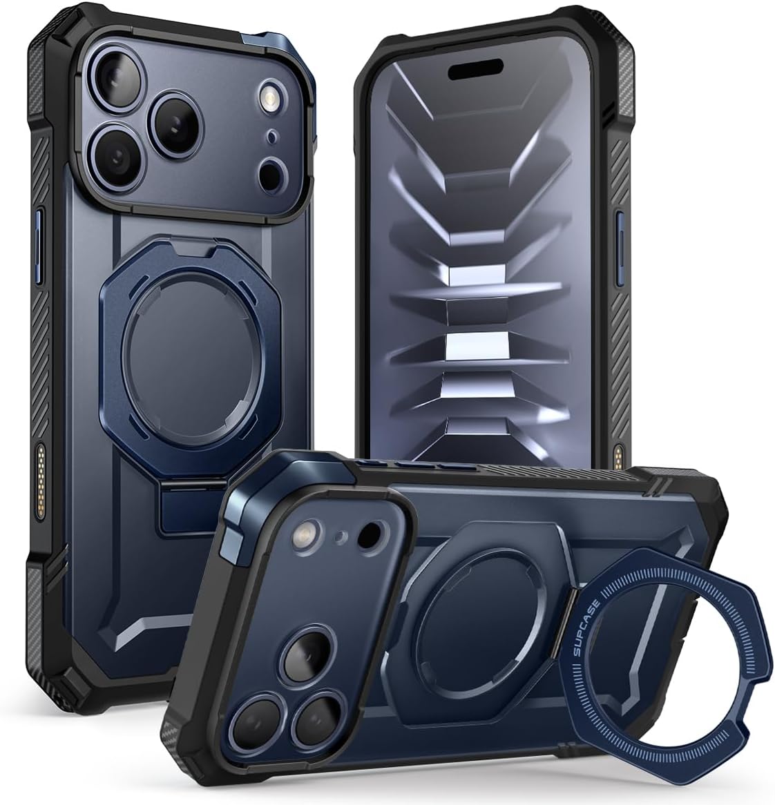 SUPCASE for iPhone 17 Case with Stand & Camera Control Button, Black