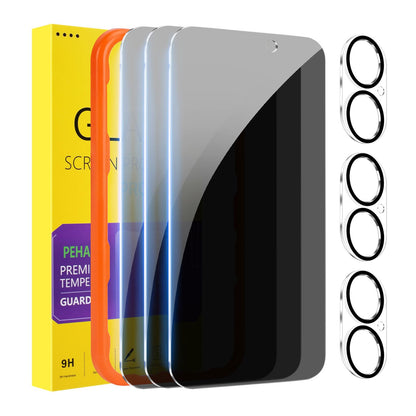 PEHAEL for iPhone 18 Pro Privacy Screen Protector+Camera Lens Protector
