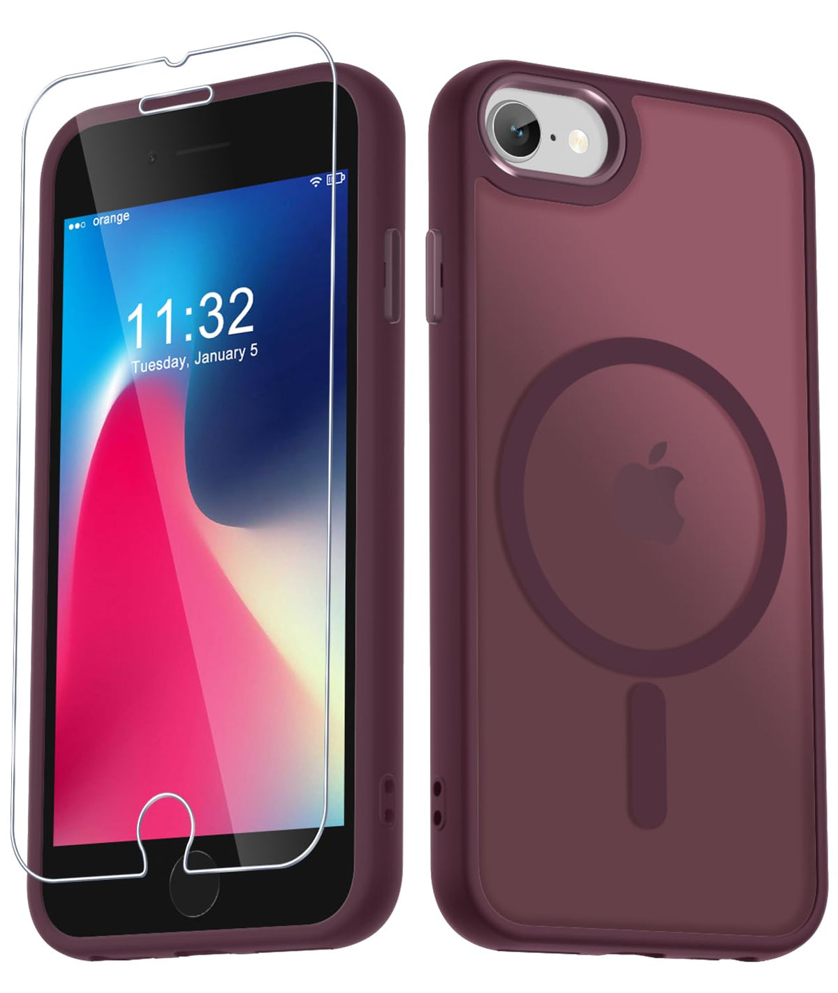 for iPhone 14 Plus Case, Matte Magnetic Phone Case, Lavender Purple