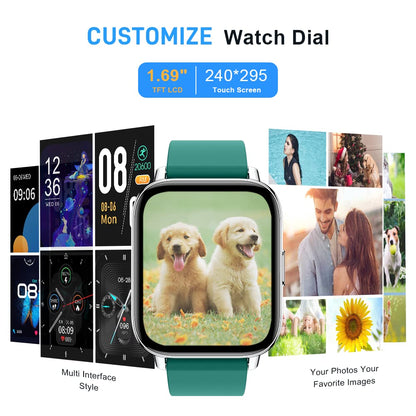 Motast Smart Watch, Fitness Tracker 1.69'' HD for Men Women,