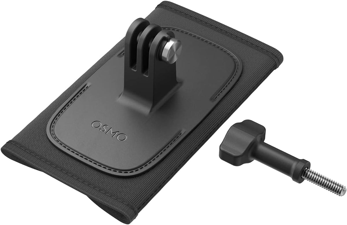 DJI Osmo Backpack Strap Mount, Compatibility: Osmo 360, Osmo Action 6, Osmo Action 5 Pro, Osmo Action 4, Osmo Action 3, DJI Action 2, Osmo Action, Osmo Pocket 3
