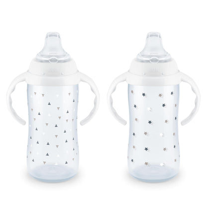 NUK First Choice Learner Sippy Cup 2.0, 10oz, 2-Pack, Pink Bunnies