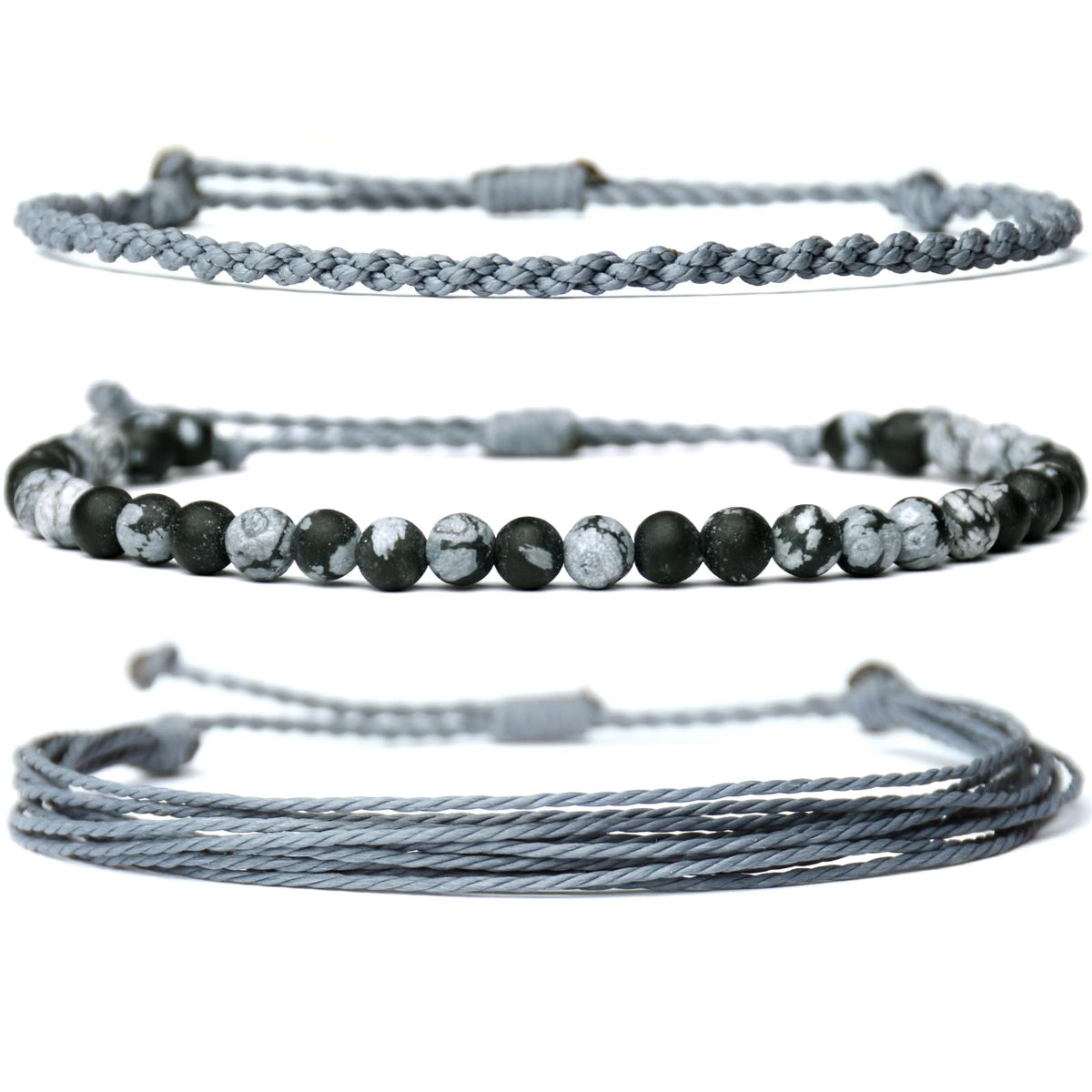 Mezcla Vida Handmade Natural Stone Beaded Healing Bracelet Gift for Men Adjustable Rope String Bracelet