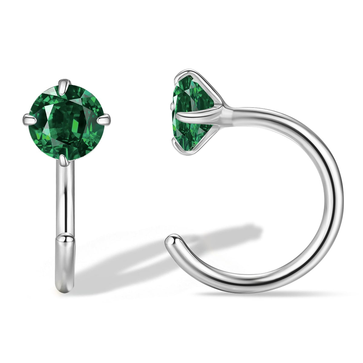 925 Sterling Silver Small Huggie Half Hoop Earrings for Women