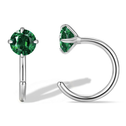 925 Sterling Silver Small Huggie Half Hoop Earrings for Women