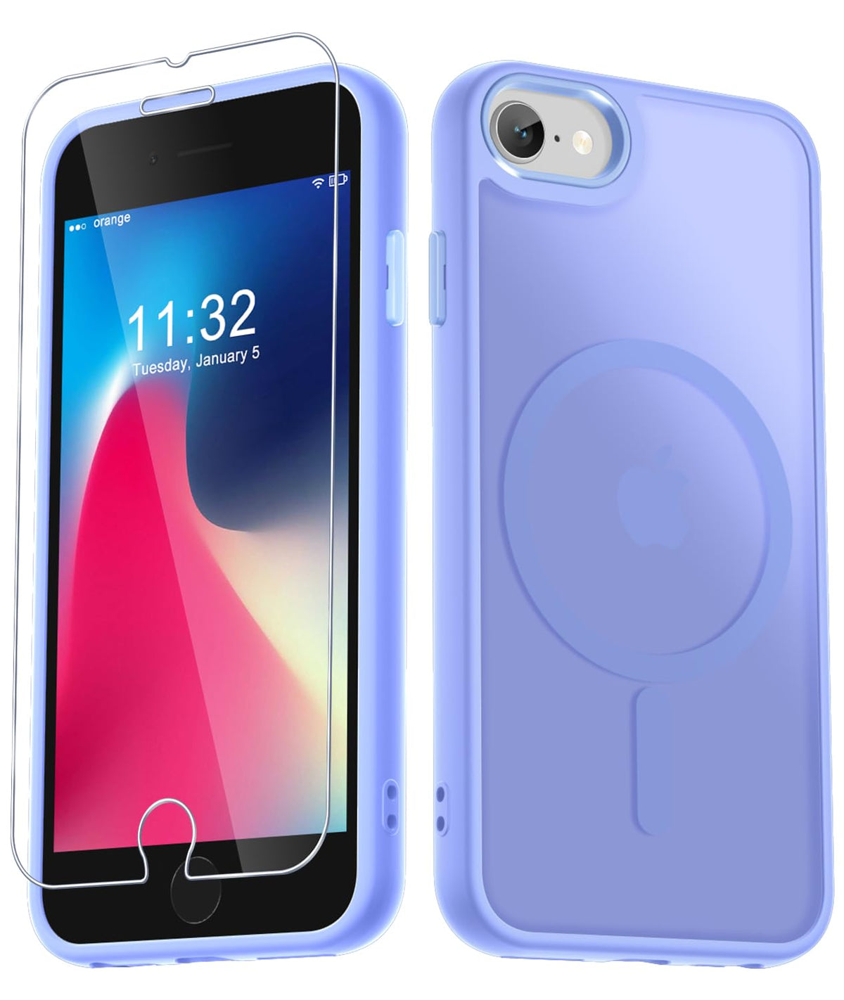 for iPhone 14 Plus Case, Matte Magnetic Phone Case, Lavender Purple