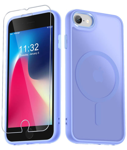 for iPhone 14 Plus Case, Matte Magnetic Phone Case, Lavender Purple