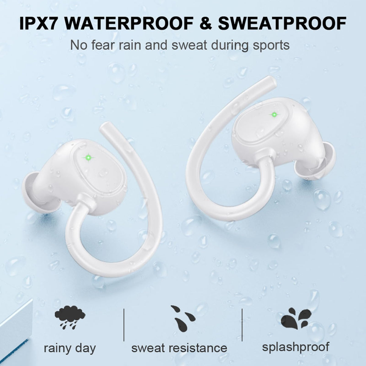 Wireless Earbuds Sports, 75Hrs Bluetooth 5.4 Headphones, Bass Hi-Fi Stereo