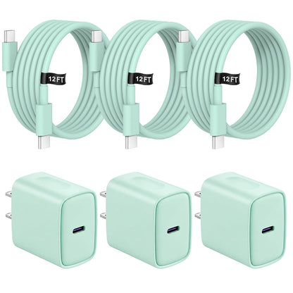 iPhone 18 17 16 15 Charger Fast Charging 3 Pack USB C Charger Block