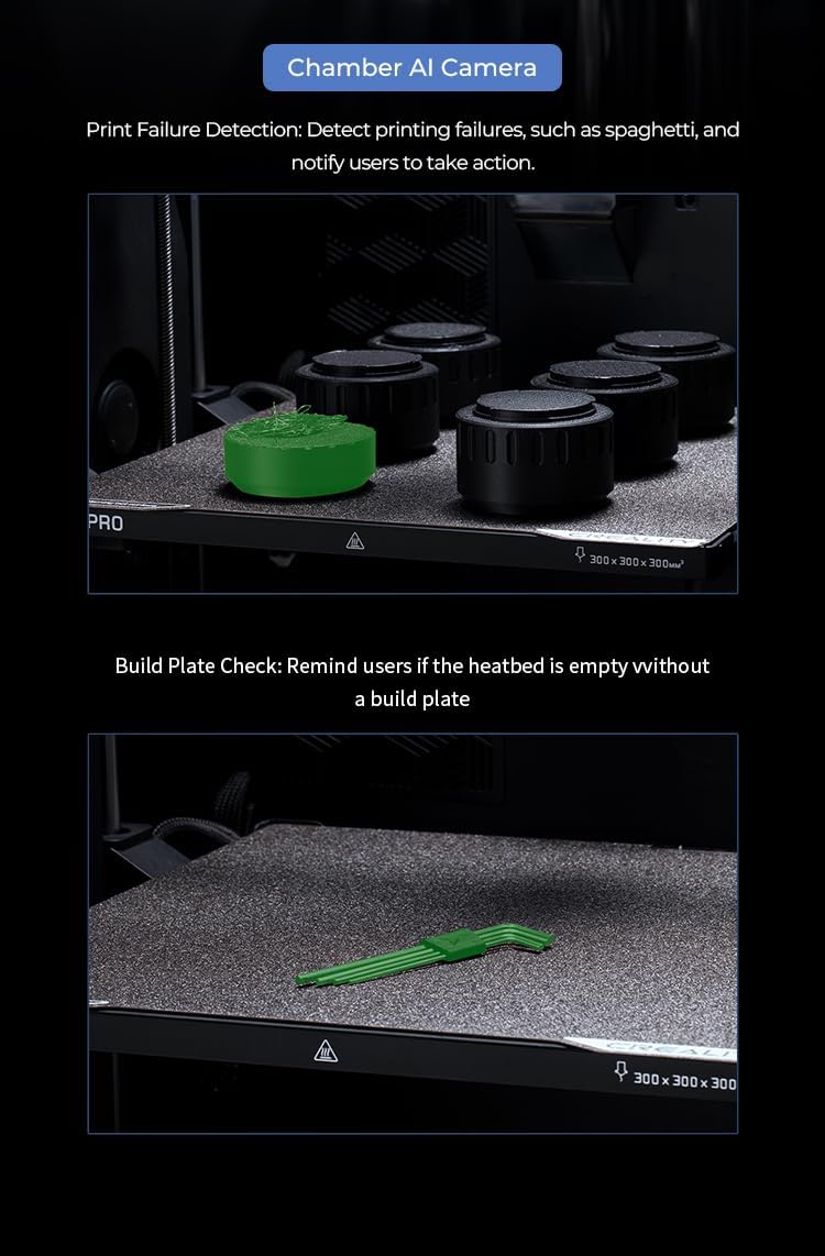 Creality K2/K2 Pro 3D Printer Chamber AI Camera, AI Detection, Time-laspe Filming, Close Watch Around The Clock