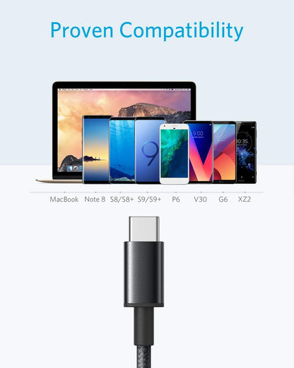Anker USB A to USB C Cable, USB to USB C Cable(2Pack,3ft,Black)