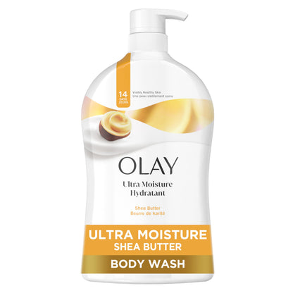 Olay Body Wash for Women, Ultra Moisture Shea Butter Scent, 35 fl oz