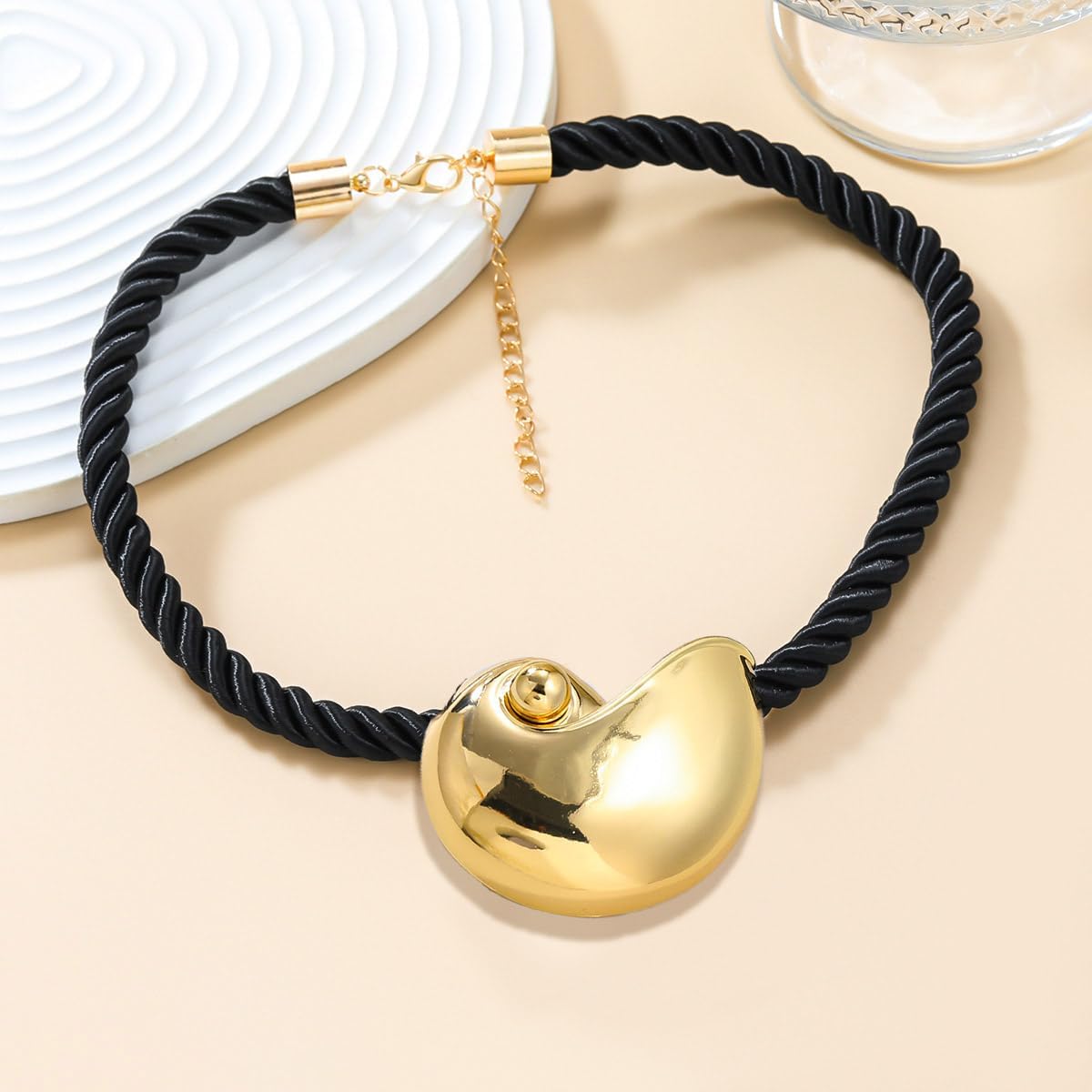 Halloween Gold Conch Necklace Jewelry Accessory for Women